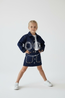 Produits pour bébés et enfants dans Nadim EL Jisr - طقم جينز بناتي 3 قطع عصري مع تطريز يدوي مميز | Girls Modern 3-Piece Denim Set with Hand-Embroidered