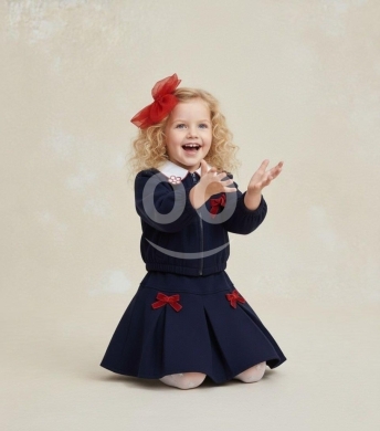 Baby & Kids Stuff in Nadim EL Jisr - طقم بناتي 4 قطع فاخر بلمسة شانيل مع جاكيت وتنانير | Girls Luxury 4-Piece Chanel-Style Set with Jacke