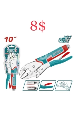 أدوات ومعدات منزلية في طرابلس - بانس كبس (ملزمة) 10 إنش من TOTAL بسعر 8$ | TOTAL 10" Curved Jaw Locking Pliers for 8$