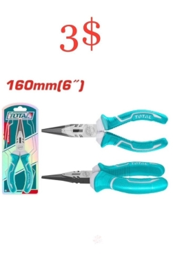 DIY Tools & Materials in Tripoli - بانس بوز طويل 6 إنش من TOTAL بسعر 3$ | TOTAL 6" Long Nose Pliers for 3$