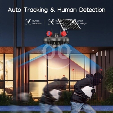 كاميرا مراقبة احترافية 4G ذكية - 3 عدسات و3 شاشات | Wireless 4G Smart Security Camera 3-L… — 5