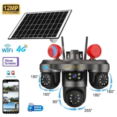 كاميرا مراقبة احترافية 4G ذكية - 3 عدسات و3 شاشات | Wireless 4G Smart Security Camera 3-L… — 6