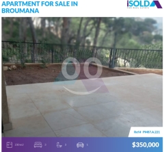 230m2 apartment+mountain view+terrace view 4sale in Broumana- برمانا PM87A221