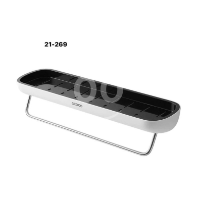 Other home furniture dans Loussiya - رف تنظيم جداري Ecoco للحمام والمطبخ لاصق متين مقاس 40x12x4 سم | Ecoco Multi-use Wall Organizer Shelf