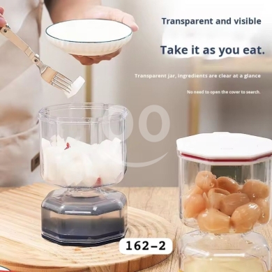 Kitchen appliances in Loussiya - مرطبان كبيس وزيتون بلاستيك شفاف بتصميم ذكي لفصل السوائل | Smart Pickle and Olive Jar Transparent