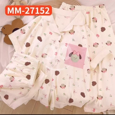 الملابس، الأحذية والزينة في Loussiya - بجامة نسائية 3 قطع قطن صيني 100% مقاس XL-XXL | Women&#039;s 3-Piece 100% Cotton Pajamas XL-XXL