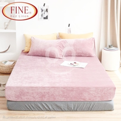 Bedroom in Aley - طقم شراشف مخمل ناعم (مجوز ومفرد ونص) مع وجوه مخدات | Soft Velvet Bed Linen Set with Pillowcases 12$