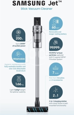 Other electronics in Tripoli - مكنسة سامسونج جت 65 اللاسلكية بقوة 150 واط مع ضمان رسمي | Samsung Jet 65 Stick Vacuum 150AW