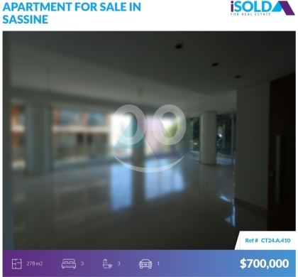 Apartments for sale in Sassine - "LUX" 250m2 apartment+Terrace 4sale in Achrafieh-Sassine - الأشرفيةCT24A410