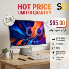 شاشات HP احترافية بأفضل سعر في لبنان | High-Quality HP Monitors - Special Offer