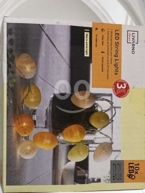 مستلزمات الاطفال في رافد - حبل إضاءة ليد 10 كرات بتصميم بيض مميز | Livarno Home 10 LED Decorative Egg String Lights