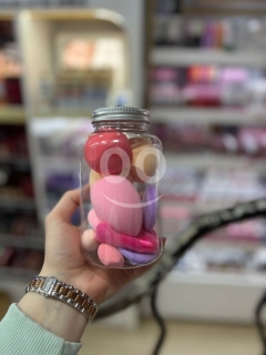 طقم إسفنجات مكياج منوعة في مرطبان أنيق | Multi-Pack Makeup Sponges in Jar