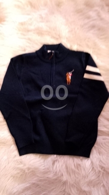 Clothes, Footwear & Accessories in Beirut City - بلوفر بولو رالف لورين أزرق كحلي بسحاب جزئي للأطفال | Polo Ralph Lauren Navy Quarter-Zip