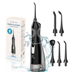 جهاز تنظيف الأسنان المائي لاسلكي 300 مل مع 5 رؤوس و3 أنماط | Rechargeable Water Flosser 300ml