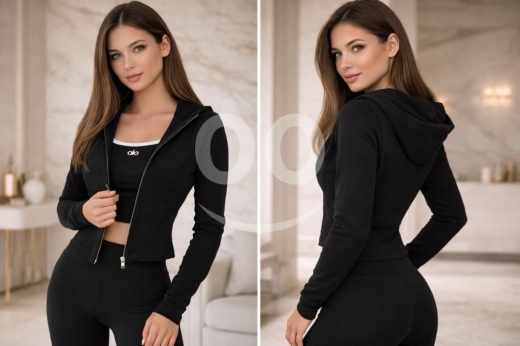 الملابس، الأحذية والزينة في Loussiya - طقم قطن ربيعي قطعتين (بروتيل وجاكيت) بجودة عالية | 2-Piece Spring Cotton Set (Camisole & Jacket)