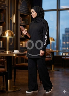 الملابس، الأحذية والزينة في Loussiya - طقم قطن "فرنسي تيري" مقاسات كبيرة وجودة ممتازة | Super High Quality French Terry Cotton Set