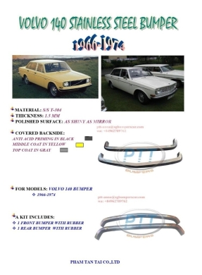 Vehicles accessories in Accaoui - Volvo 140 / 142 Stainless Steel Bumpers