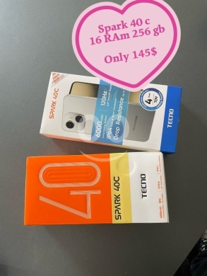 Mobile phones in Beirut City - تكنو سبارك 40c مساحة 256 جيجابايت ورام 16 | Tecno Spark 40c 256GB Storage & 16GB RAM
