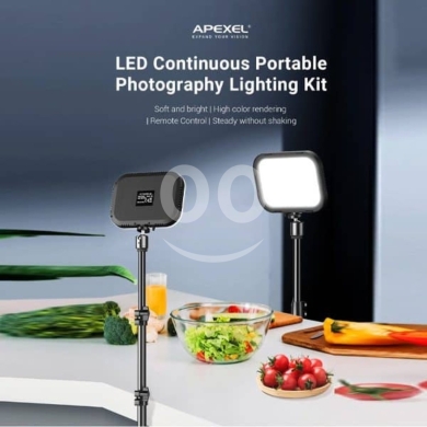 Cameras, Camcorders & Studio Equipment in Bouchrieh - Apexel FL19 USB LED Video Light Kit 2PCS with Tripod & Color Filters