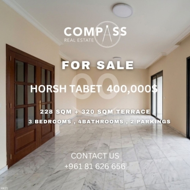 Apartments for sale in Horsh Tabet - شقة فخمة للبيع في حرج تابت | Stunning 228sqm Apartment for Sale in Horsh Tabet