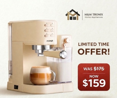 Kitchen appliances in Beirut City - ماكينة قهوة احترافية Acomjk بسعر عرض 159$ | Acomjk Espresso & Cappuccino Machine Now $159