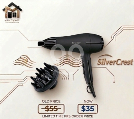 Santé & Beauté dans Beyrouth - مجفف شعر سيلفر كريست (SilverCrest) الأصلي بسعر عرض 35$ | SilverCrest Professional Hair Dryer Now $35
