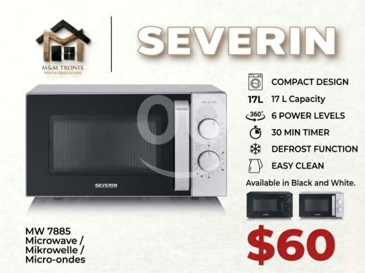 Kitchen appliances in Beirut City - ميكروويف سيفيرين (SEVERIN) الألماني بسعر 60$ | Severin Microwave MW 7885 - Compact Design $60
