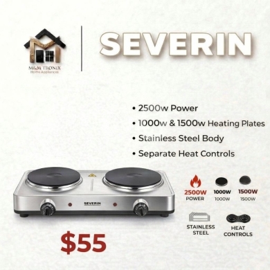 Kitchen appliances in Beirut City - سخان كهربائي سيفيرين (SEVERIN) مزدوج بسعر 55$ | Severin Double Heating Plate 2500W Now $55