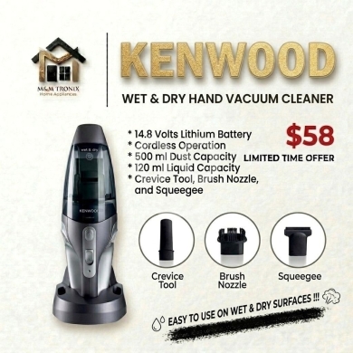 Other home appliances in Beirut City - مكنسة كينوود لاسلكية للأسطح الرطبة والجافة 14.8 فولت | Kenwood Wet & Dry Hand Vacuum 14.8V