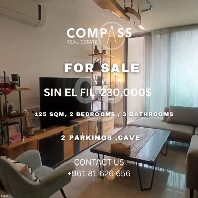 Apartments for sale in Sin el-Fil - شقة لقطة للبيع في سن الفيل (الصالومي) مفروشة بالكامل | 125sqm Furnished Apt for Sale in Sin El Fil