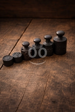 Antiques & Collectibles dans Batroun - وزنات قديمة نادرة من الحديد الزهر مع ميزان نحاسي | Vintage Graduated Iron Weights Set with Brass
