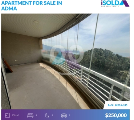 Apartments for sale in Adma - "Good Deal" 200m2 apartment+sea view 4sale in Adma - شقة للبيع في أدماJK09A245