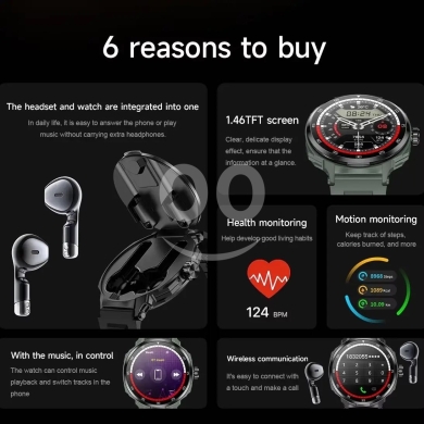 2 in 1 smart watch with EarPods — 2