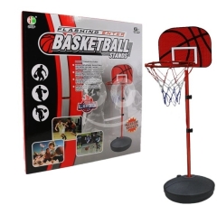 طقم كرة سلة للأطفال قابل للتعديل مع كرة ومنفاخ | Adjustable Basketball Set for Kids with Ball
