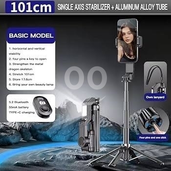 Cameras Camcords & Studio Equipment مانع اهتزاز Q31 جيمبال محمول 3 في 1 | Q31 Gimbal Stab… — 7