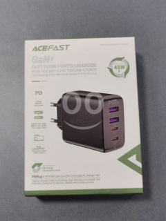 شاحن أيس فاست أصلي 45 واط بـ 4 منافذ PD سريع | ACEFAST 45W GaN Fast Charger 4 Ports PD
