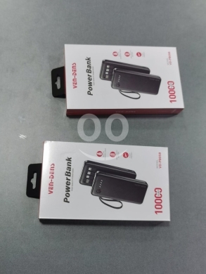 Mobile accessories in Beirut City - باور بانك فيندينز 10000 مللي أمبير مع كابلات مدمجة | VEN-DENS 10000mAh Power Bank Built-in Cables
