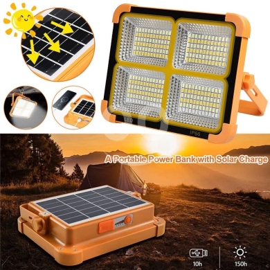 كشاف ليد شمسي محمول فائق الإضاءة 180 درجة | Solar-Powered LED Floodlight 180° Foldable — 9