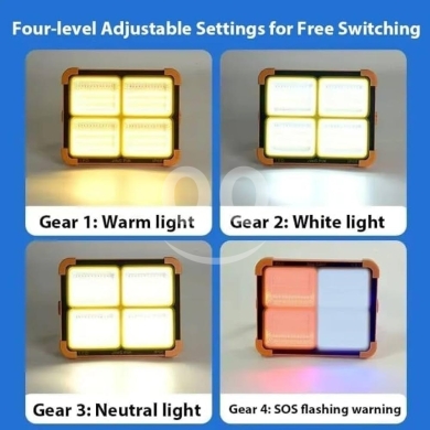 كشاف ليد شمسي محمول فائق الإضاءة 180 درجة | Solar-Powered LED Floodlight 180° Foldable — 5
