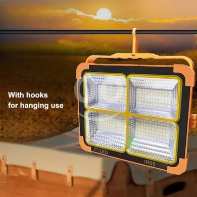 كشاف ليد شمسي محمول فائق الإضاءة 180 درجة | Solar-Powered LED Floodlight 180° Foldable — 6