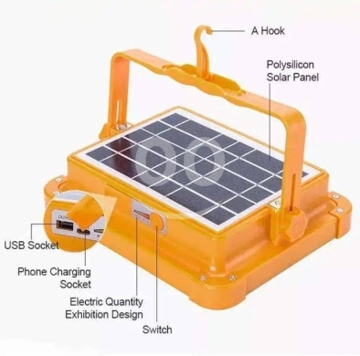 كشاف ليد شمسي محمول فائق الإضاءة 180 درجة | Solar-Powered LED Floodlight 180° Foldable — 3