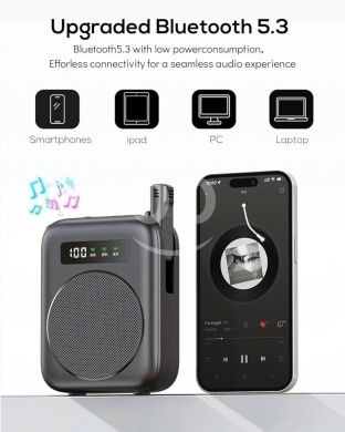 مكبر صوت وميكروفون لاسلكي مغناطيسي احترافي | Wireless Magnetic Microphone & Loudspeaker — 4