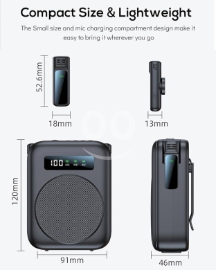 مكبر صوت وميكروفون لاسلكي مغناطيسي احترافي | Wireless Magnetic Microphone & Loudspeaker — 2