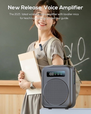 مكبر صوت وميكروفون لاسلكي مغناطيسي احترافي | Wireless Magnetic Microphone & Loudspeaker — 8
