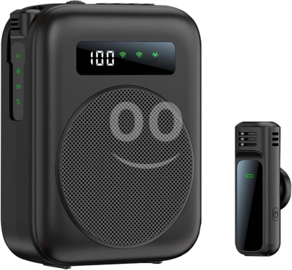 مكبر صوت وميكروفون لاسلكي مغناطيسي احترافي | Wireless Magnetic Microphone & Loudspeaker — 9
