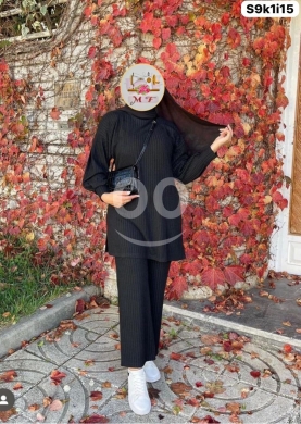 الملابس، الأحذية والزينة في Loussiya - Premium Ribbed Cotton Pajamas - Soft & Flexible | بيجامة "قطن ريب" مضلع - نعومة وراحة فائقة