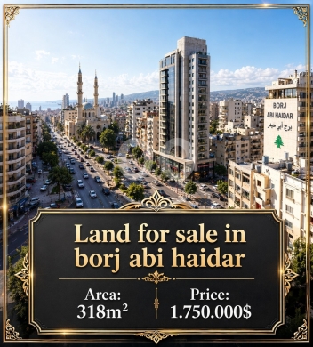 Lands for sale in Burj Abi Haidar - أرض في برج أبي حيدر للبيع