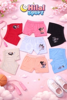 مستلزمات الاطفال في أبو سمرا - Girls&#039; Comfortable Patterned Cotton Boxers | بوكسرات بناتي قطنية مريحة بنقشات مميزة