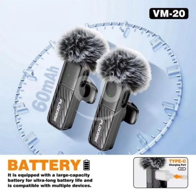 Caméras, caméscopes et équipement de studio dans Bouchrieh - ميكروفون لاسلكي مزدوج Plokama VM-20 لتسجيل احترافي | Plokama VM-20 Dual Wireless Mic