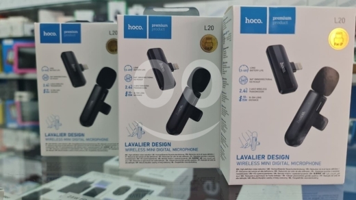Mobile accessories in Bchamoun - مايكروفون Hoco L20 لاسلكي للايفون عالي الجودة | Hoco L20 Wireless Mini Digital Microphone For IP